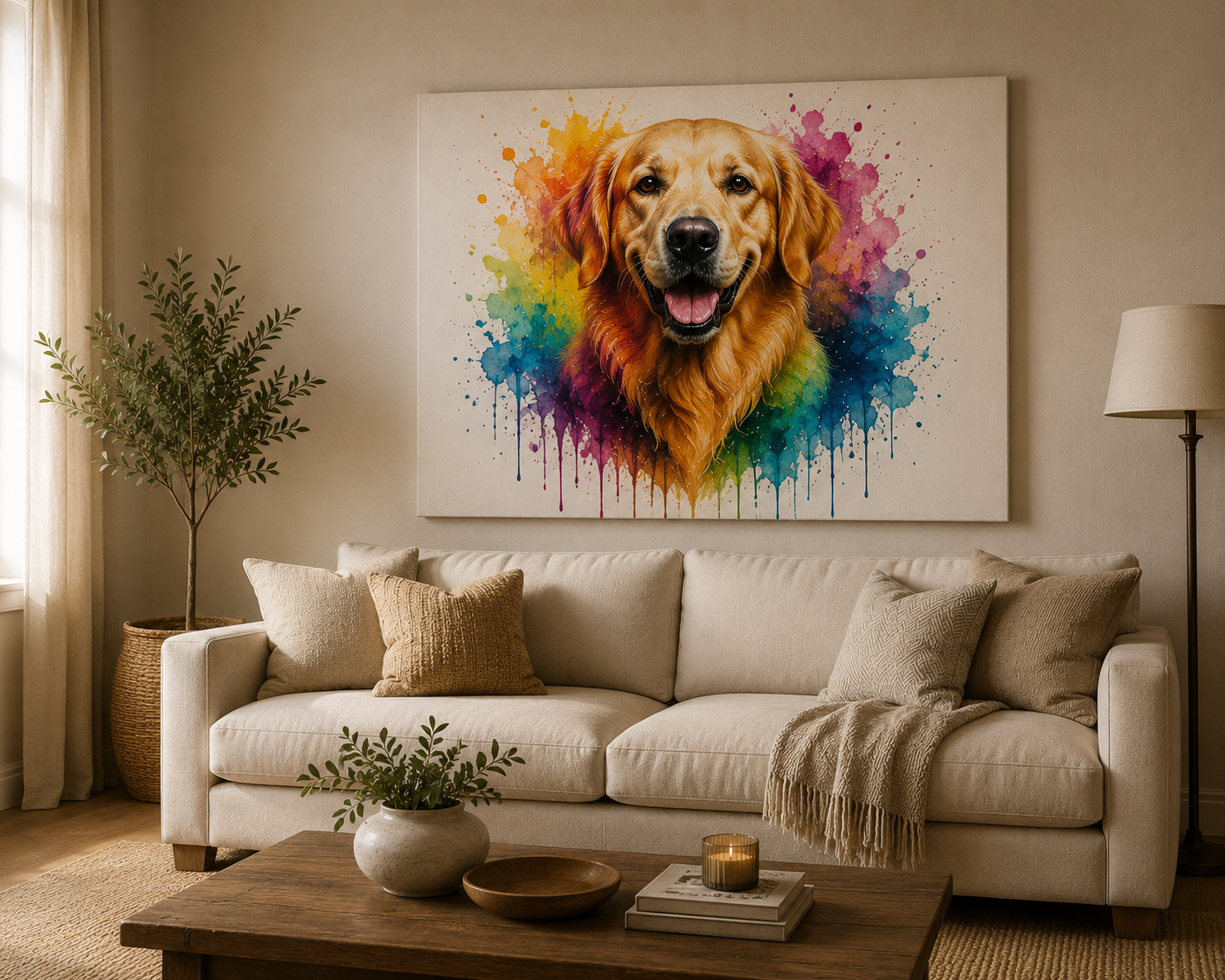 Rainbow Custom Pet Portrait