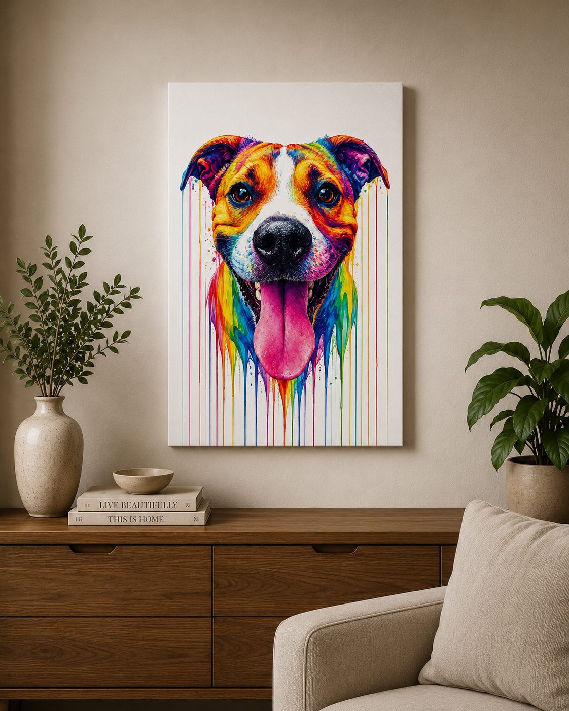 Rainbow Custom Pet Portrait